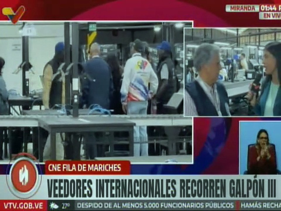 Veedores internacionales acompañan al CNE en las instalación de las mesas electorales