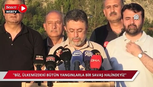 Bakan Yumaklı: Biz, ülkemizdeki bütün yangınlarla bir savaş halindeyiz