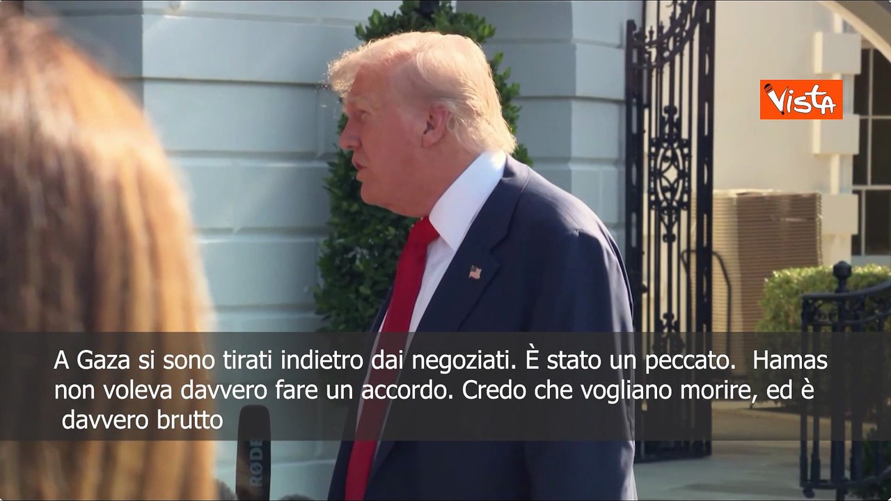 Trump: "Hamas non vuole fare un accordo a Gaza"