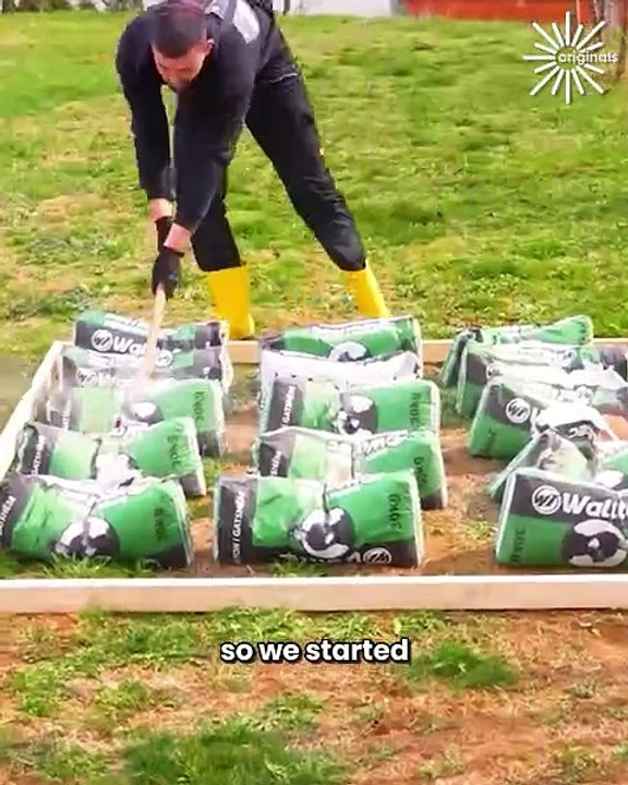 DIY cement patio idea!