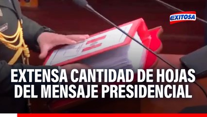 Fiestas Patrias 2025: Captan extensa cantidad de hojas del mensaje presidencial que brindará Dina Boluarte