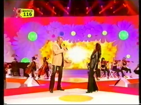Johnny Hallyday & Isabelle Boulay - Vivre pour le meilleur (Ensemble contre le Sida - TF1, 24 avril 2004)