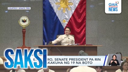 Sen. Escudero, senate president pa rin matapos makakuha ng 19 na boto | Saksi