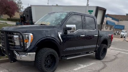 Fremont, Nebraska: Aftermath of severe hailstorm shows damage done to Ford F-150