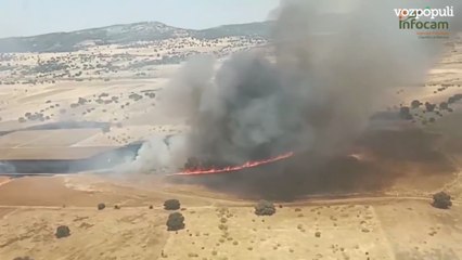 Suspendida la circulación ferroviaria entre Madrid y Andalucía por un incendio en Brazatortas