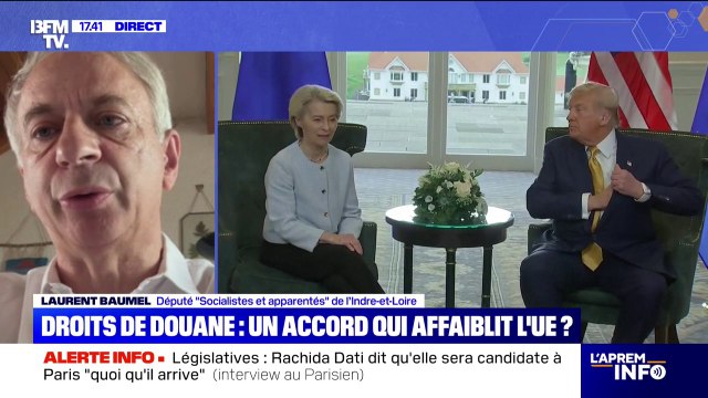 Accord UE-États-Unis: En tant que Français, on ne peut pas accepter ça , estime Laurent Baumel, député Socialistes et apparentés