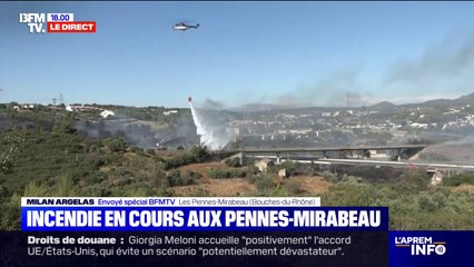 Bouches-du-Rhône: une partie des autoroutes A7 et A51 fermées après un nouveau départ de feu aux Pennes-Mirabeau
