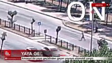 Amasya’da yaya geçidinden geçen yayaya otomobil çarptı