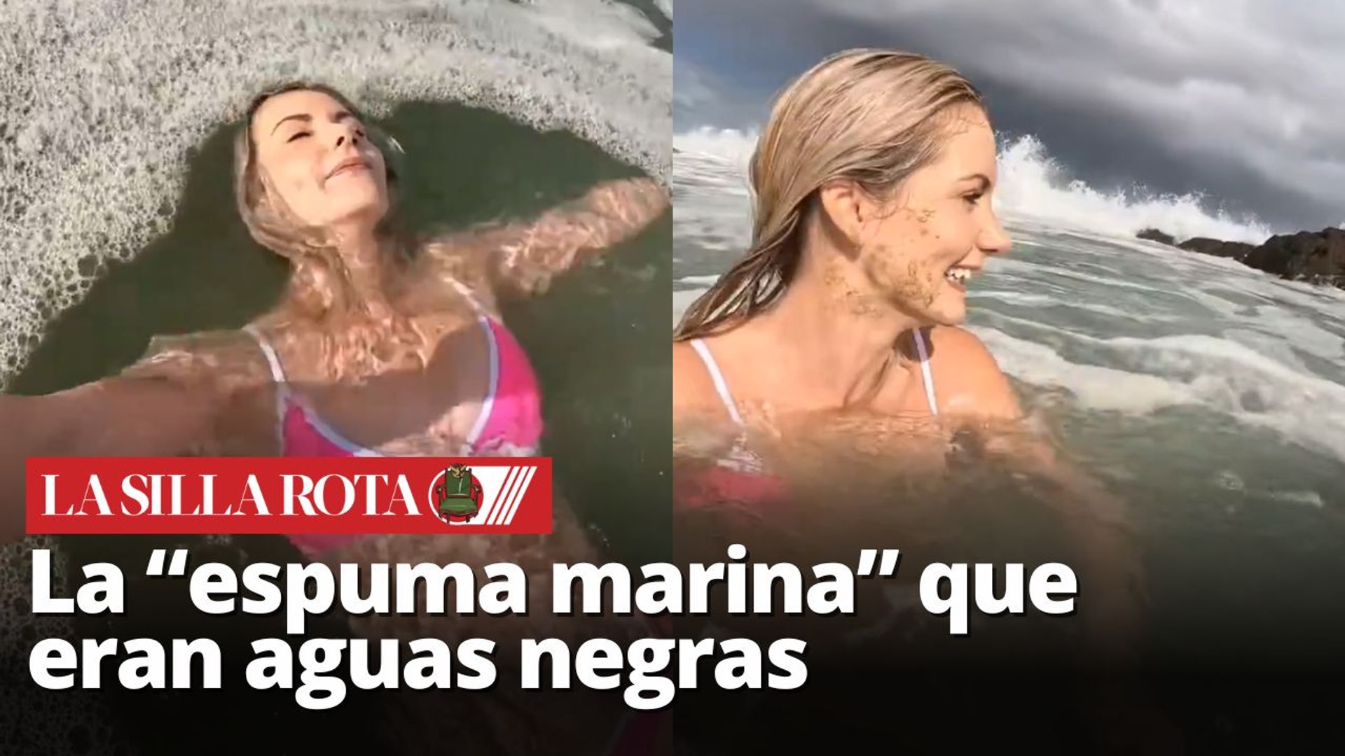 ⁣Influencer nada entre heces