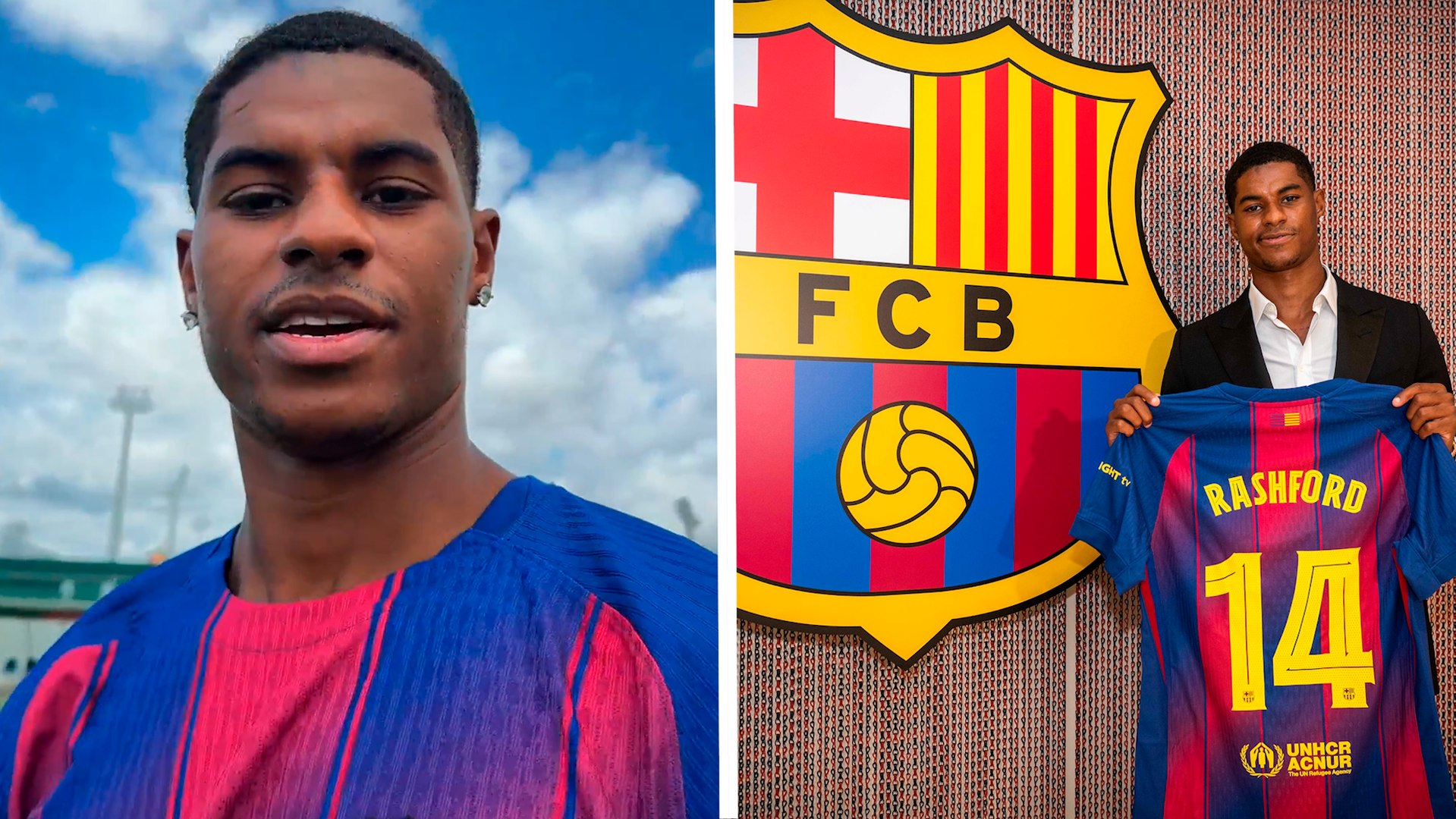 Marcus Rashford ya porta la camiseta de FC Barcelona: 