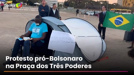 Deputado do PL acampa em frente ao STF em apoio a Bolsonaro