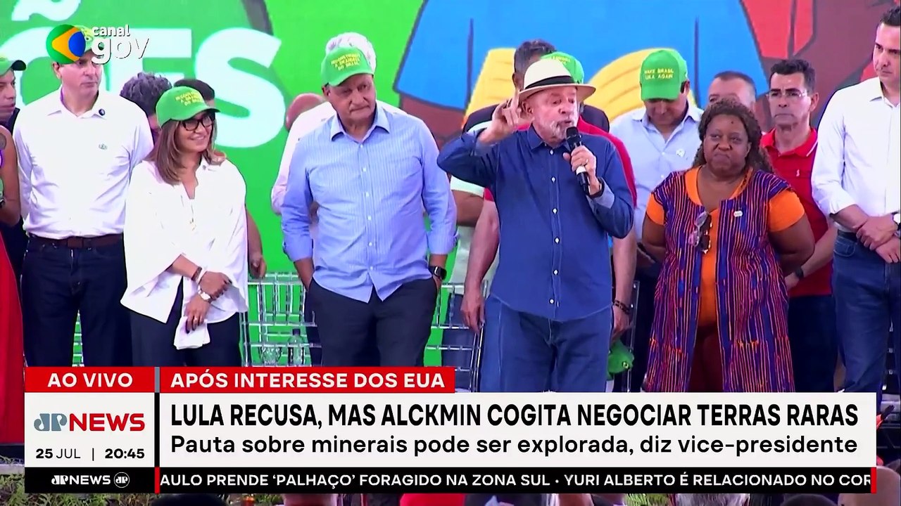 Alckmin cogita negociar terras raras com os EUA; Lula recusa