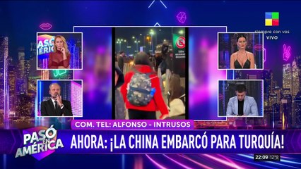 La China Suárez llegó a Ezeiza desde donde partirá a Turquía
