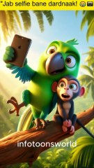 "Billi Aur Bandar Ka Dosti Test | Urdu Funny Animal Cartoon"