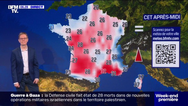 Quelques averses dans le Nord-Ouest et du soleil sur le reste de la France, avec des températures comprises entre 21°C et 32°C... La météo de ce samedi 26 juillet