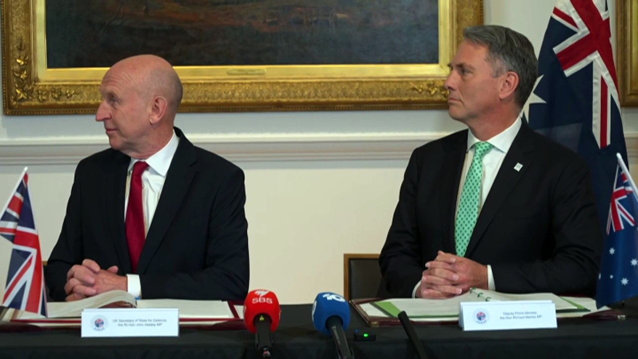 Deputy Prime Minister Richard Marles and UK Defence Secretary sign 50-year AUKUS treaty
