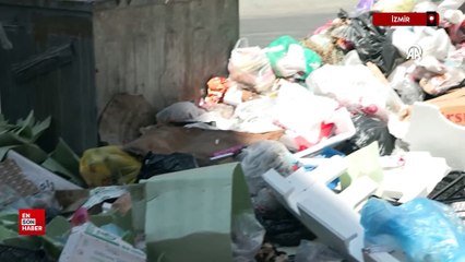 İzmir Konak'ta çöplerin toplanmaması tepkilere neden oluyor