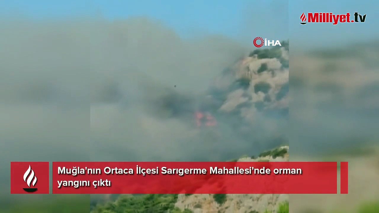 Muğla'nın Ortaca İlçesi Sarıgerme Mahallesi'nde orman yangını