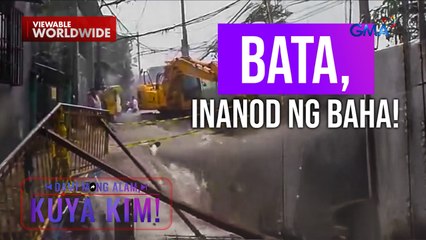 Bata, nahulog sa creek matapos tangayin ng rumaragasang baha! | Dami Mong Alam, Kuya Kim!