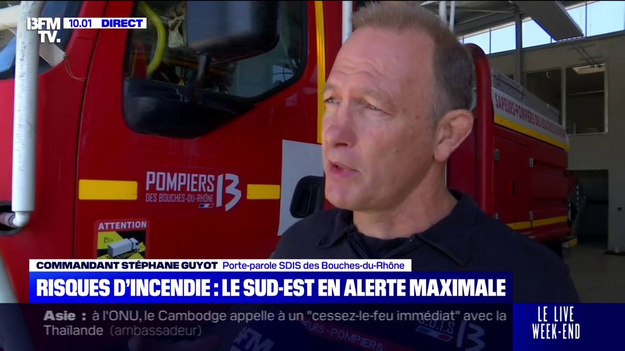 Risques d'incendie dans le Sud-Est: "Au total, nous avons 61 casernes dans lesquelles se trouvent 500 sapeurs-pompiers", assure le commandant Stéphane Guyot (porte-parole SDIS)