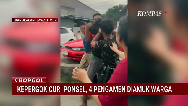 Heboh! Warga Bangkalan Tangkap 4 Pengamen yang Kepergok Curi Ponsel | BORGOL