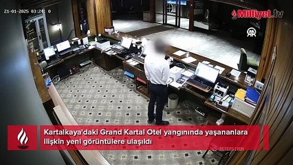 Grand Kartal Otel yangınında yeni görüntüler ortaya çıktı! Kurtulma mücadelesi anbean kamerada