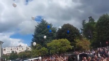 Folla al funerale di Alessandro Bandarin Troi