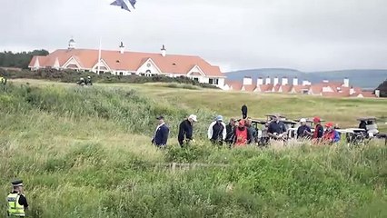 President Trump plays golf at Turnberry