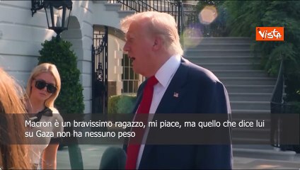Gaza, Trump: "Quello che dice Macron non ha alcun peso"