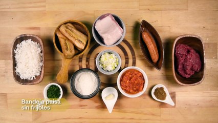 Bandeja paisa sin frijoles