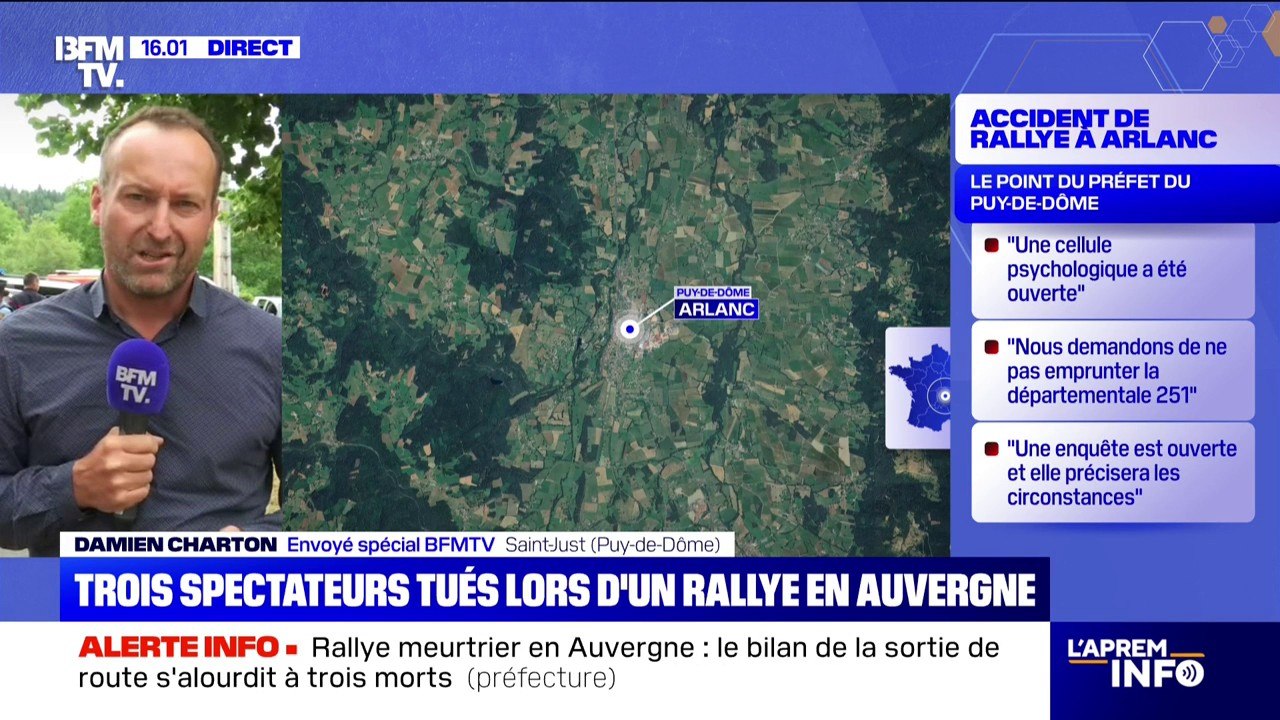Accident de rallye dans le Puy-de-Dôme: les personnes touchées par la voiture en sortie de route étaient positionnées dans une zone interdite au public