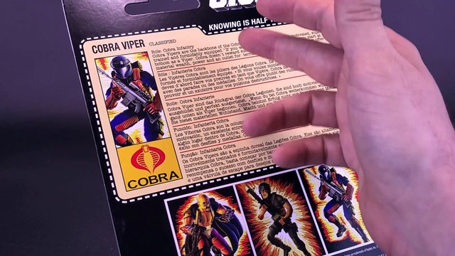 Hasbro G.I.JOE Retro Card Cobra Viper Figure Review