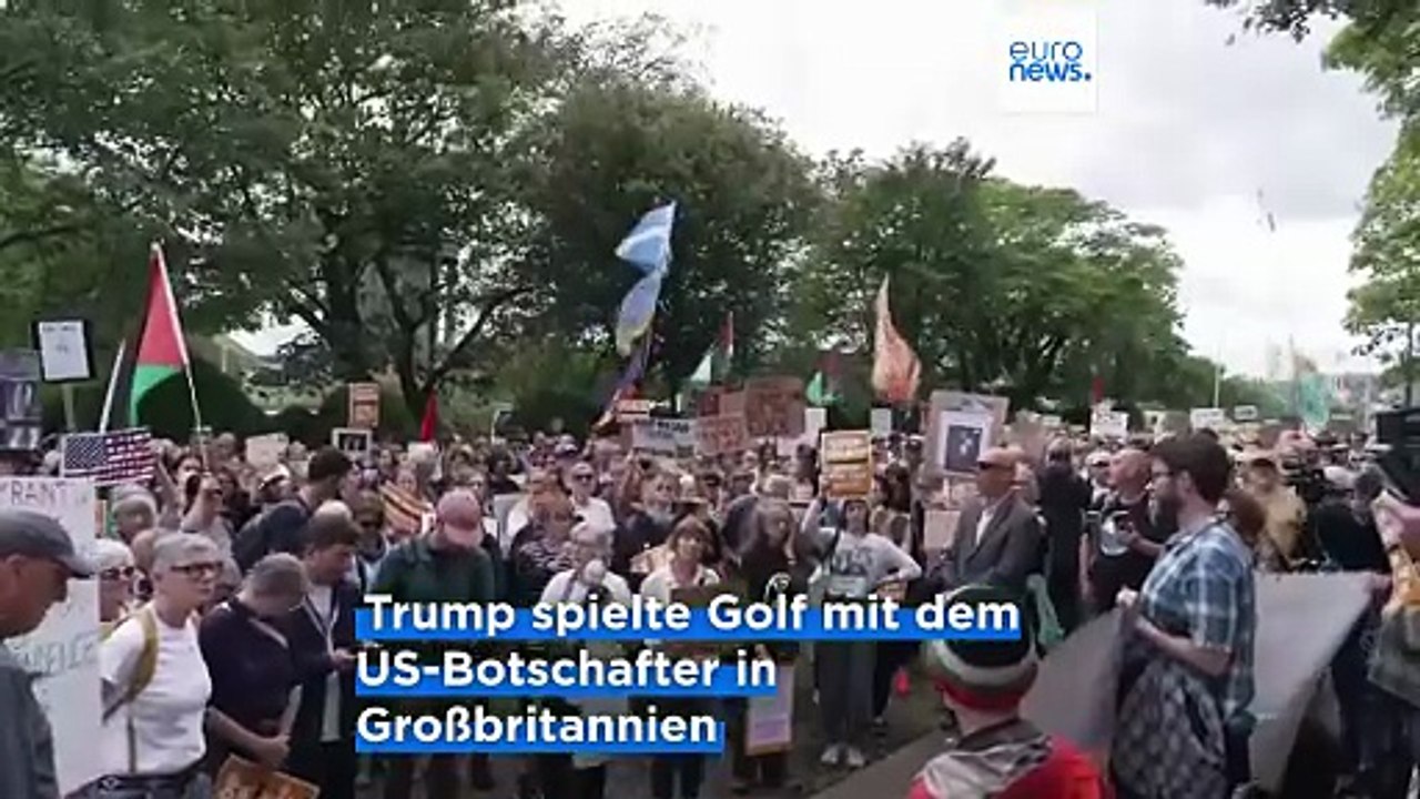 Trump in Schottland - inmitten landesweiter Proteste