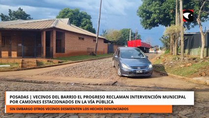 Vecinos del barrio el progreso reclaman intervención municipal por camiones estacionados en la vía p