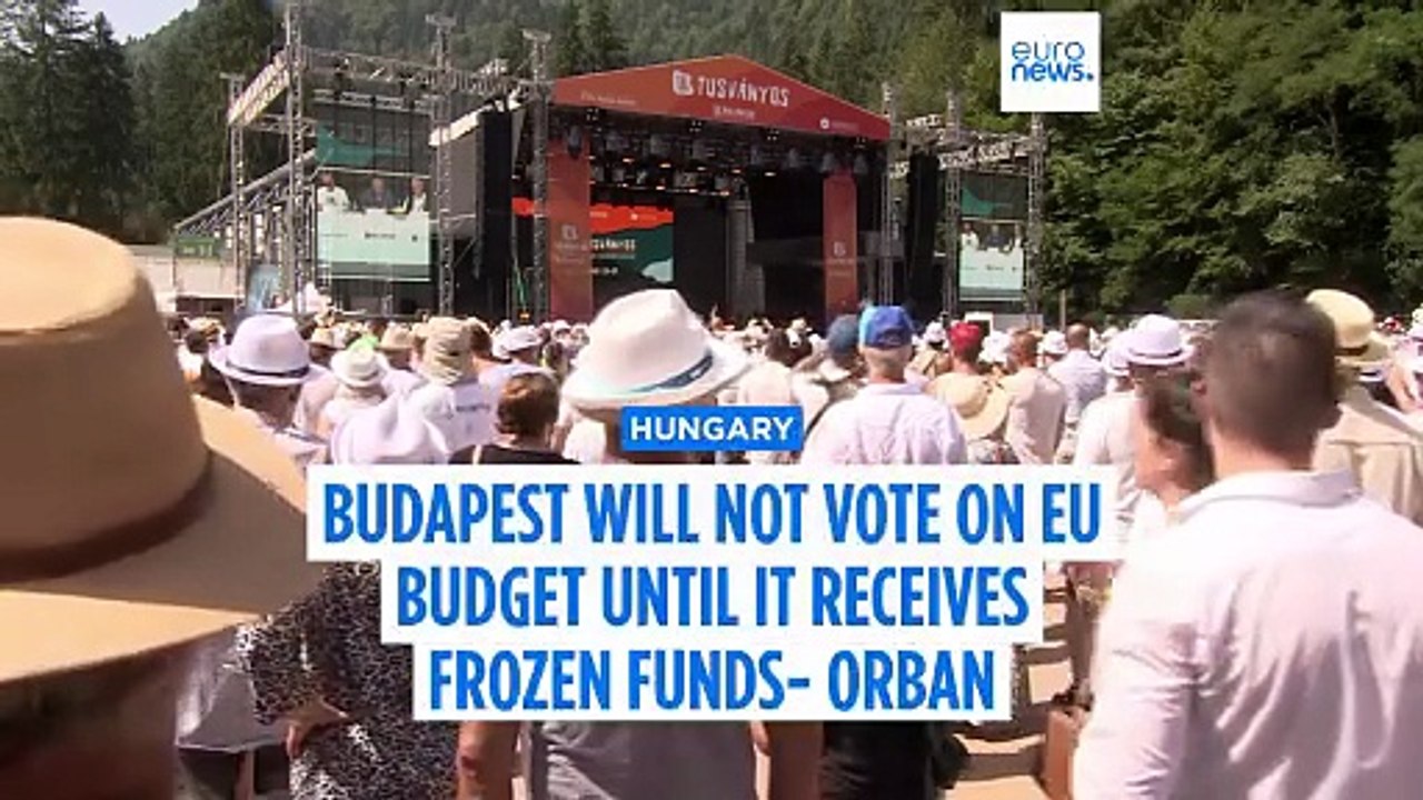 Hungarian Prime Minister Viktor Orban vows to veto EU budget over frozen EU funds