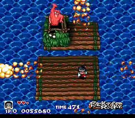 Pocky & Rocky online multiplayer - snes