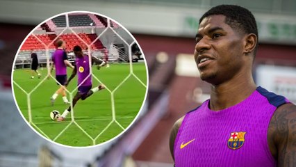 Marcus Rashford's wonder goals at Barcelona training