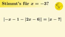 Betrag in einer Gleichung