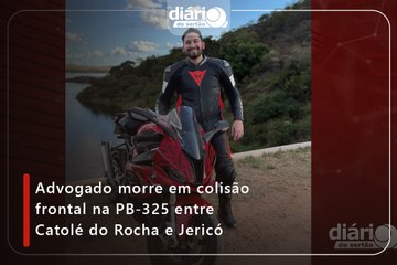 Advogado morre em colisão frontal na PB-325 entre Catolé do Rocha e Jericó