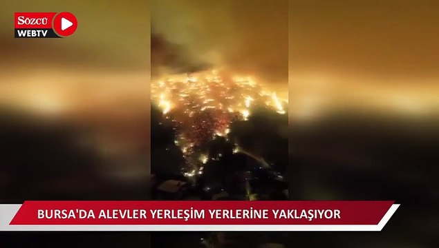 Bursa'da alevler yerleşim yerlerine yaklaşıyor