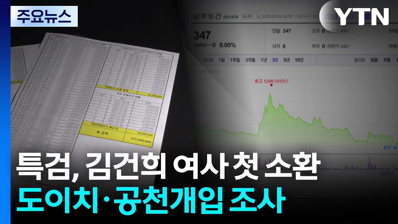 특검, 김건희 여사 첫 소환...도이치·공천 개입 조사 / YTN