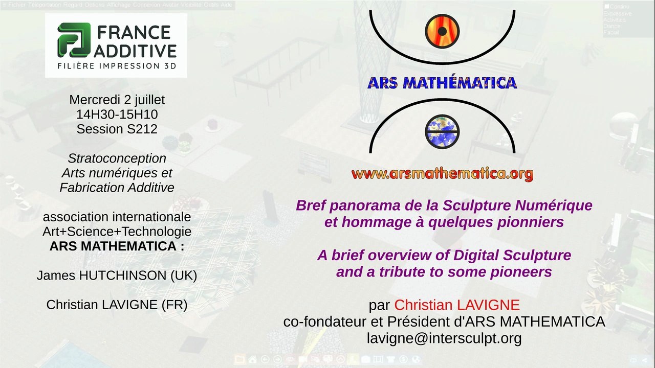 Forum France Additive 2025 - Strasbourg - Christian LAVIGNE : Bref panorama de la Sculpture Numérique et hommage à quelques pionniers / A brief overview of Digital Sculpture and a tribute to some pioneers