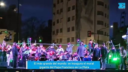 El más grande del mundo: se inaugura el mural gigante del Papa Francisco en La Plata