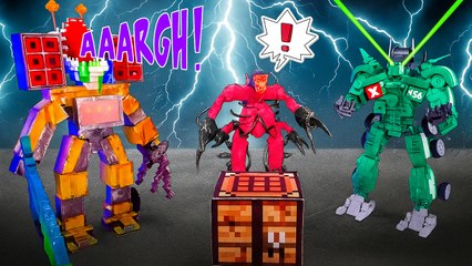 🚨 The BIGGEST LEGO ROBOT Battle EVER! Transformers Vs Skibidi Toilet Vs Squid Game in MINECRAFT! 😱