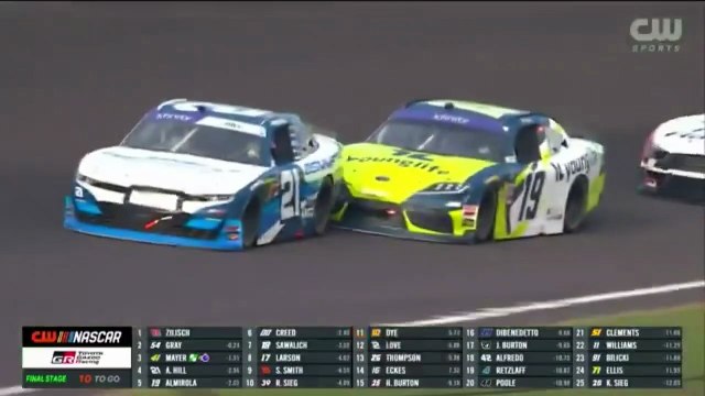 NASCAR Xfinity 2025 Indianapolis Hill Almirola Big Crash