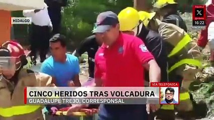 Accidente vial deja a cinco personas heridas en Pachuca, Hidalgo