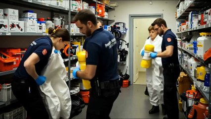 Paris Police & Animal Rescue Save Cat from Horrific Beehive!