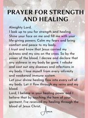 Prayer for strength and healing!