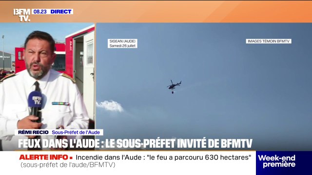 Feux dans l'Aude: 630 hectares brûlés ce dimanche matin, d'importants moyens déployés pour fixer l'incendie