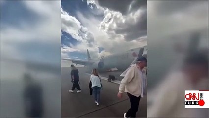ABD'de uçak yangını: 173 yolcu şişme kaydıraklarla tahliye edildi